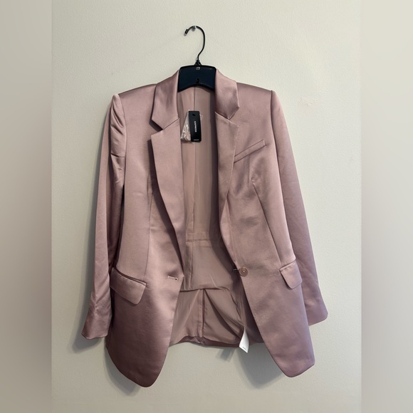 Express Tops - Express Mauve Satin Blazer